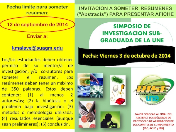 Flyer Simposio UNE