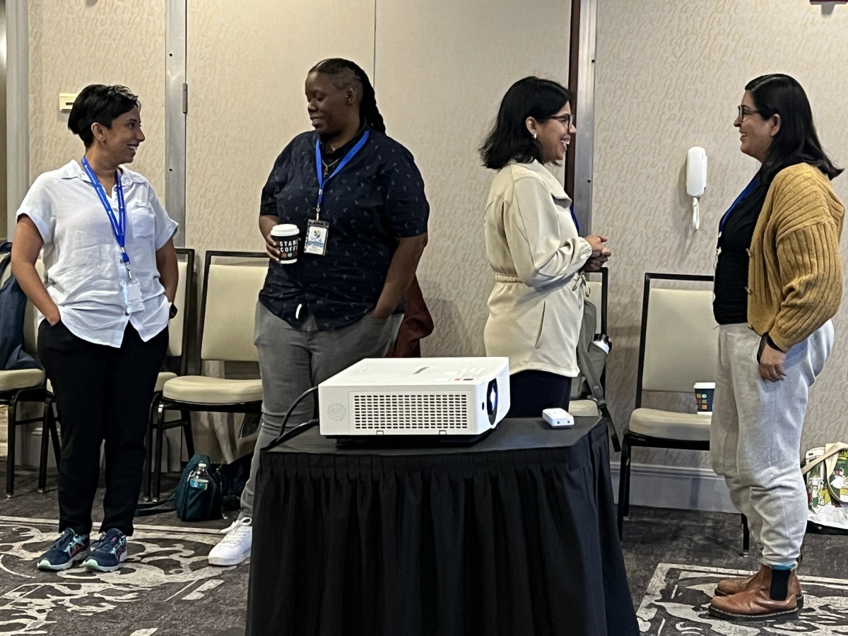 Ice breaker games between 4 Yale Ciencia Academy fellows on the first day of the In-Person meeting