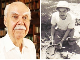 Dr. Ricardo Alegría old and as a young archeologist