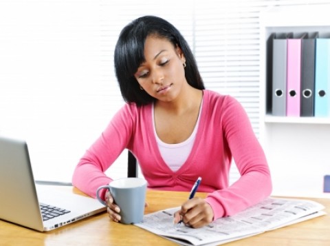 Woman at desk