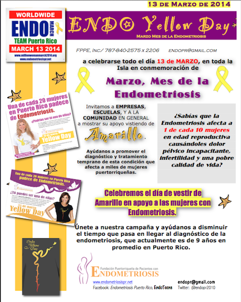 Dia Amarillo Mes de la Endometriosis